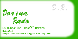 dorina rado business card